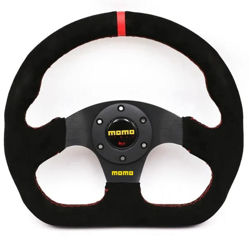 MOMO Aftermarket Steering Wheel Suede Leather