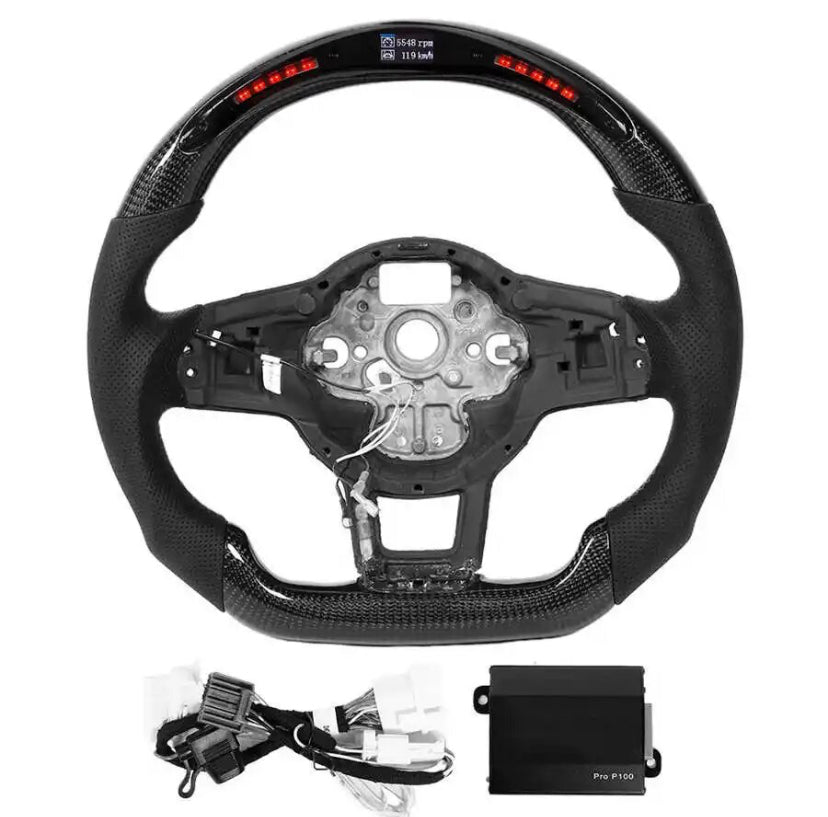 Volkswagen MK7/MK7.5 Carbon Fibre LED Steering Wheel