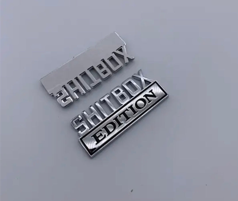 SHITBOX EDITION Car Badges 1pc