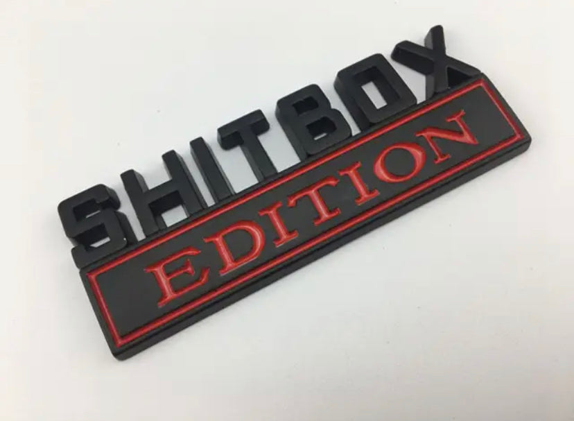 SHITBOX EDITION Car Badges 1pc