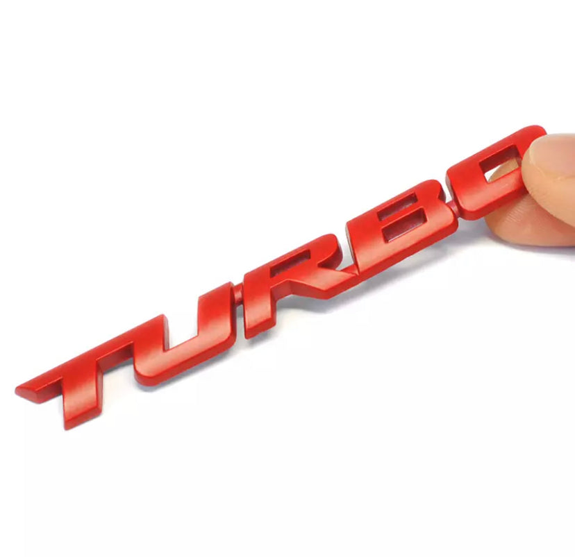 Turbo Car Badges 1pc