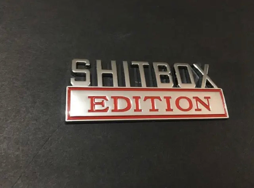 SHITBOX EDITION Car Badges 1pc