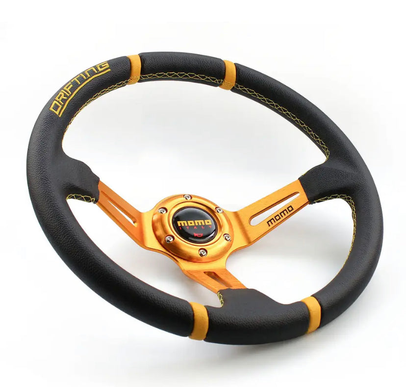 Aftermarket Steering Wheel MOMO Deep Dish Smooth Leather