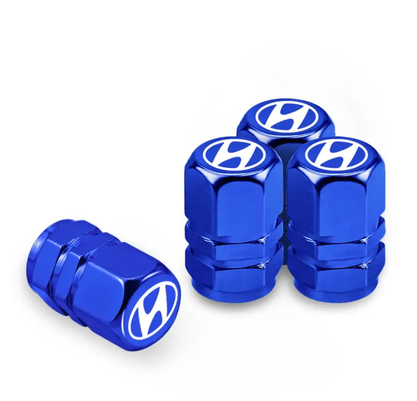 Hyundai Hexagon Valve Caps 4pc