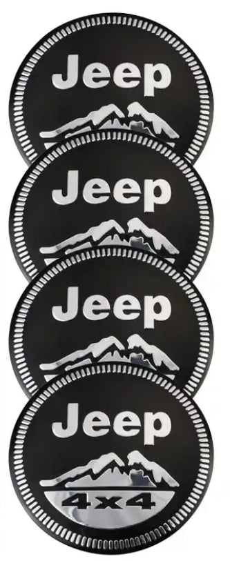 Jeep Centre Sticker Caps 4pc