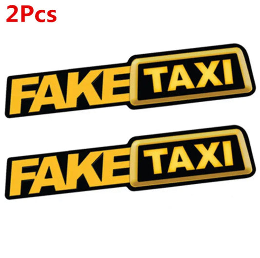 FAKE TAXI Car Stickers (Assorted) 2pcs